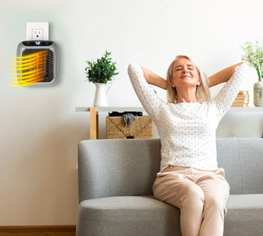 Heizlüfter Kompakt – 800 W mit Fernbedienung, 13,5 cm Breit