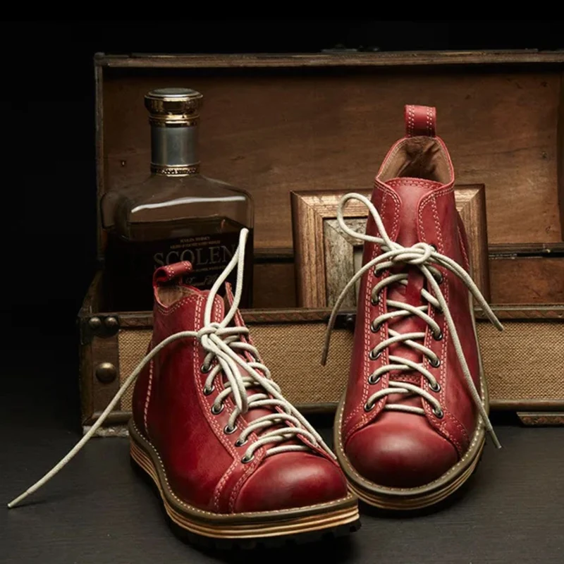 Haferl Sneaker – Kuhleder-Sohle mit Hohem Schaft für Trachten