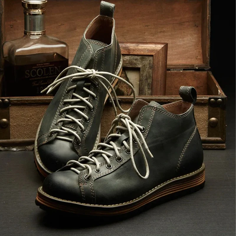 Haferl Sneaker – Kuhleder-Sohle mit Hohem Schaft für Trachten