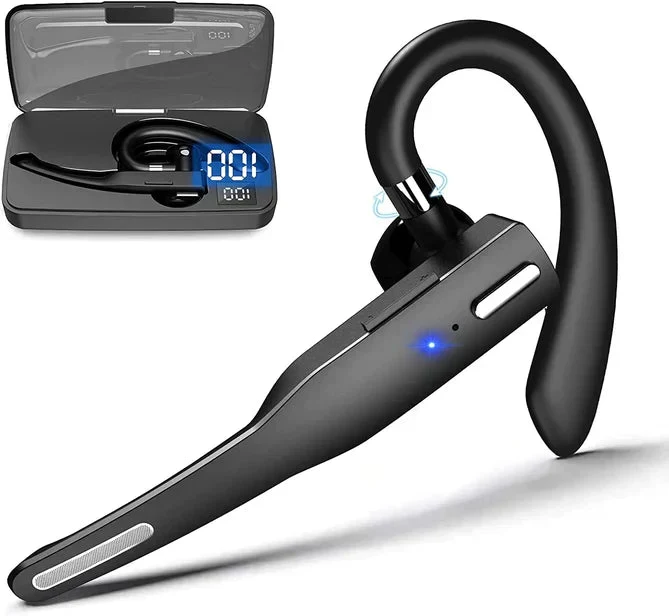 Bluetooth Headset – Dual-Mikrofon, 25 h Sprechzeit & Ladecase
