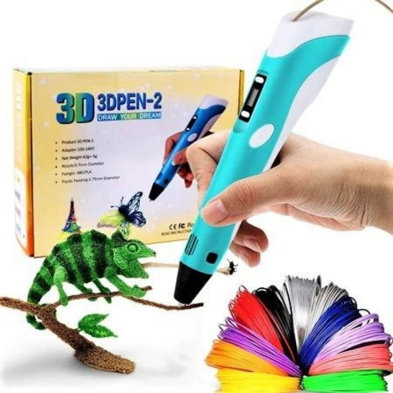 3D-Stift – Einstellbare Temperatur & 50 m PLA-Filament im Set