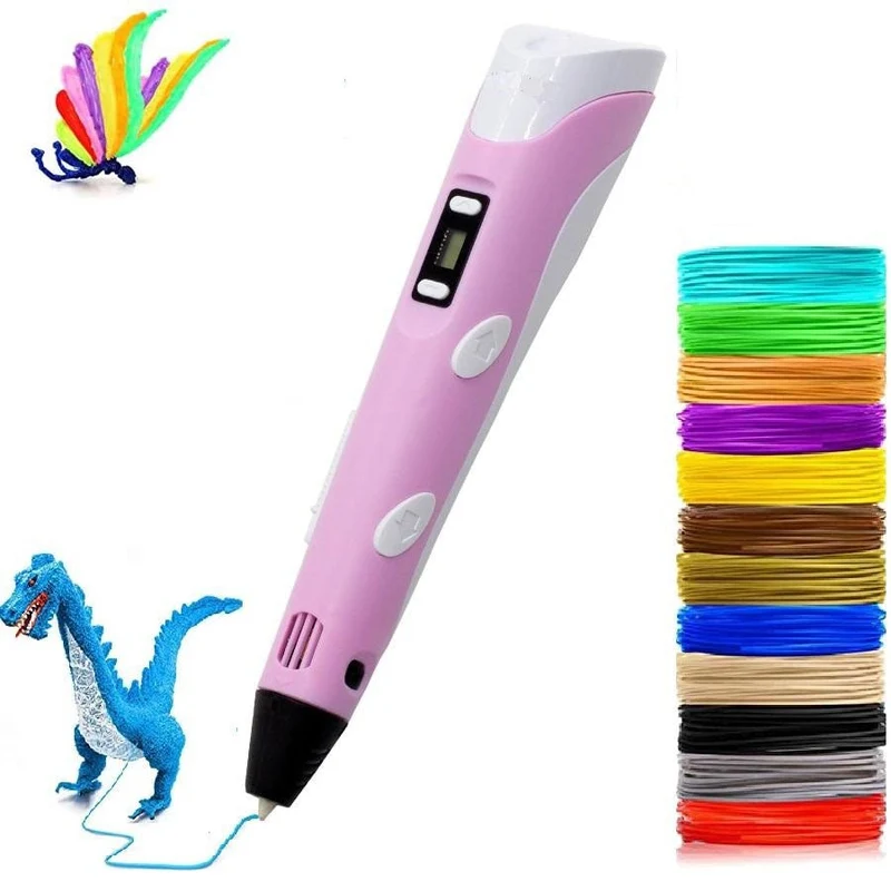3D-Stift – Einstellbare Temperatur & 50 m PLA-Filament im Set