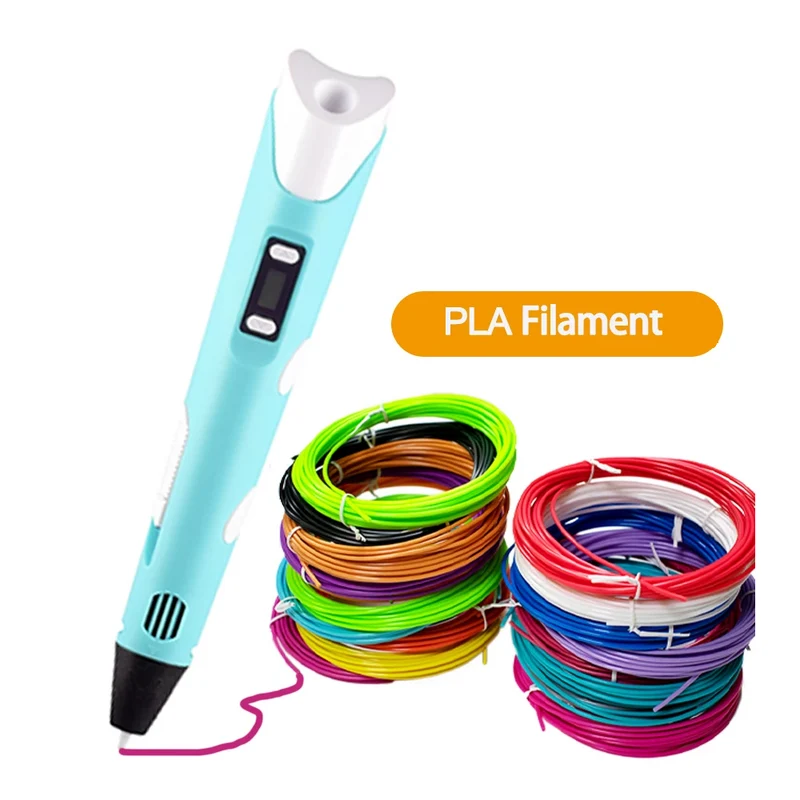 3D-Stift – Einstellbare Temperatur & 50 m PLA-Filament im Set