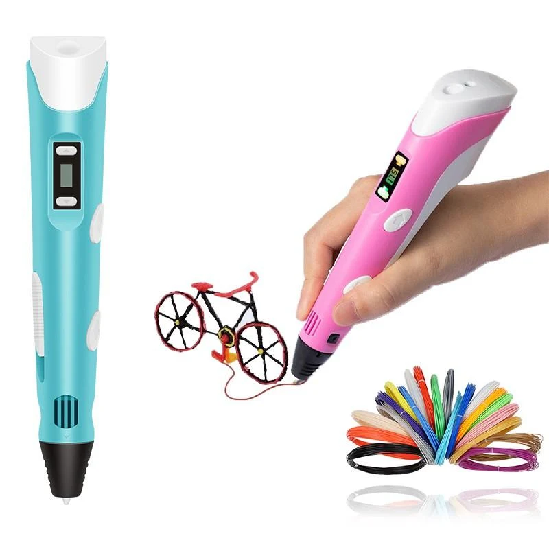 3D-Stift – Einstellbare Temperatur & 50 m PLA-Filament im Set