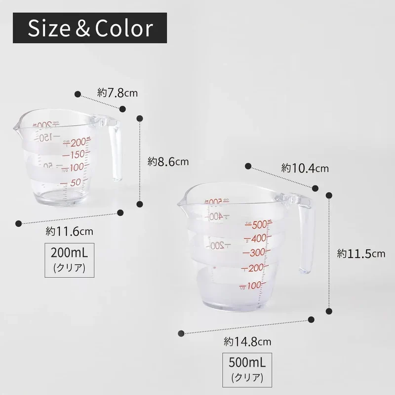 MARNA Easy-Read Measuring Cup 500 mL Microwave & Dishwasher Safe