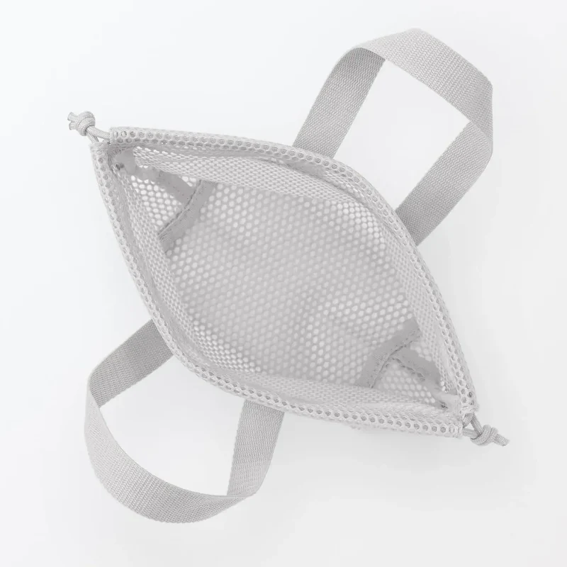 Muji 3D Mesh Drawstring Pouch with Handles Small Size