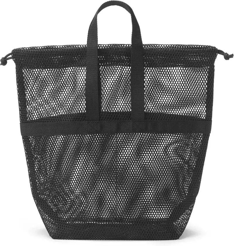 Muji 3D Mesh Drawstring Bag with Handles, Medium Size Pouch