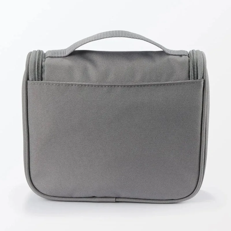 Muji Polyester Hanging Toiletry Case, Medium Gray Travel Organizer