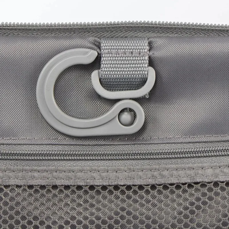 Muji Polyester Hanging Toiletry Case, Medium Gray Travel Organizer
