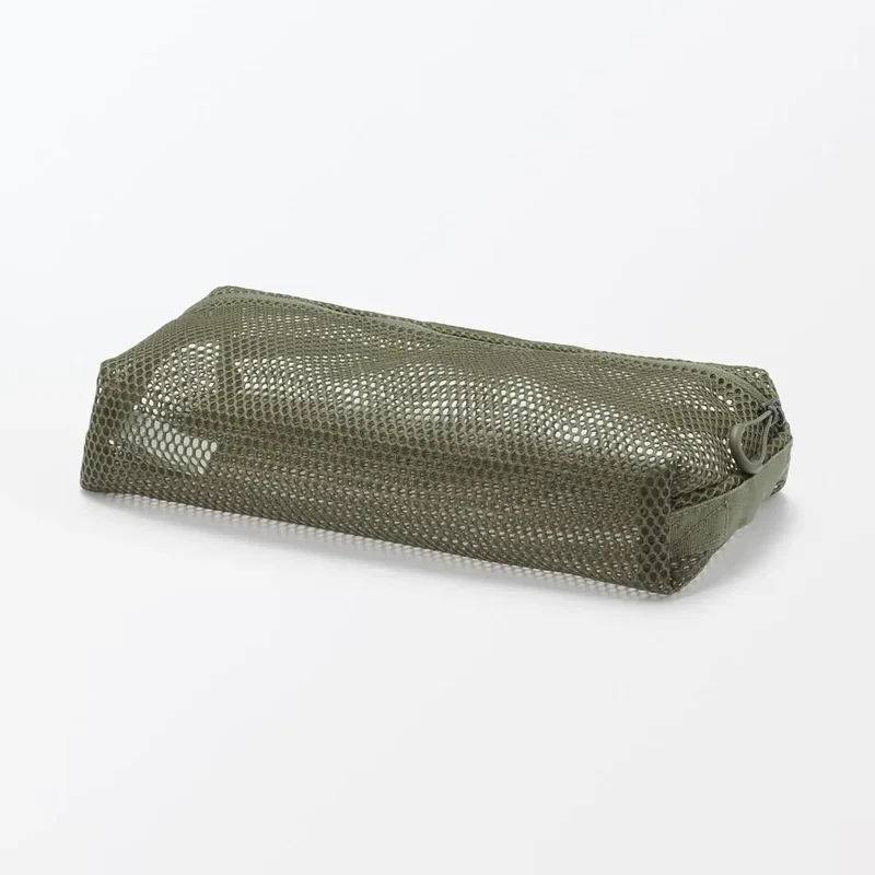 Muji 3D Mesh Case Protective Pouch M Size Khaki Organizer