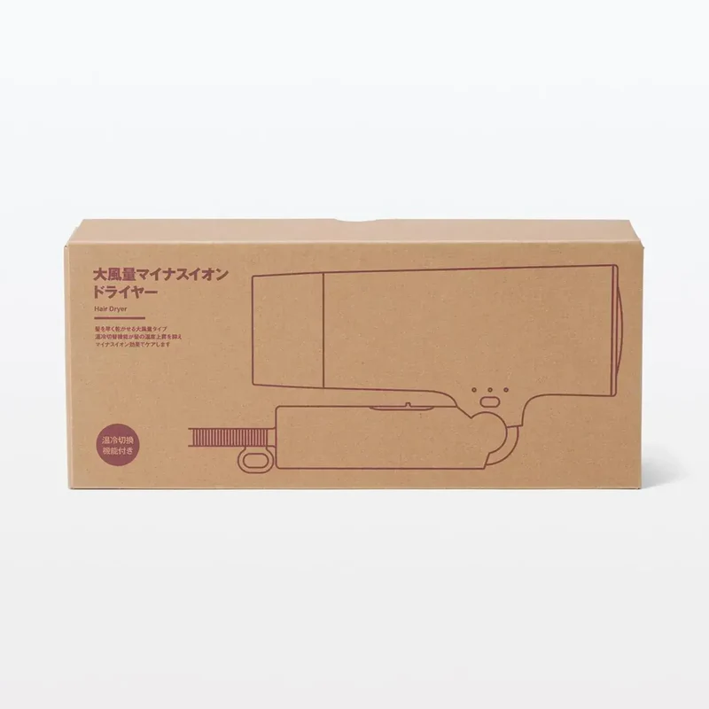 Muji Large Airflow Negative Ion Hair Dryer Hot Cold Switching