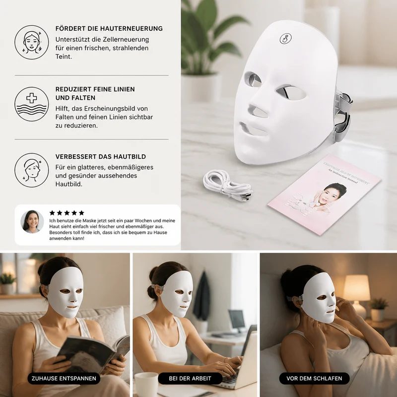 LED-Gesichtsmaske für Lichttherapie