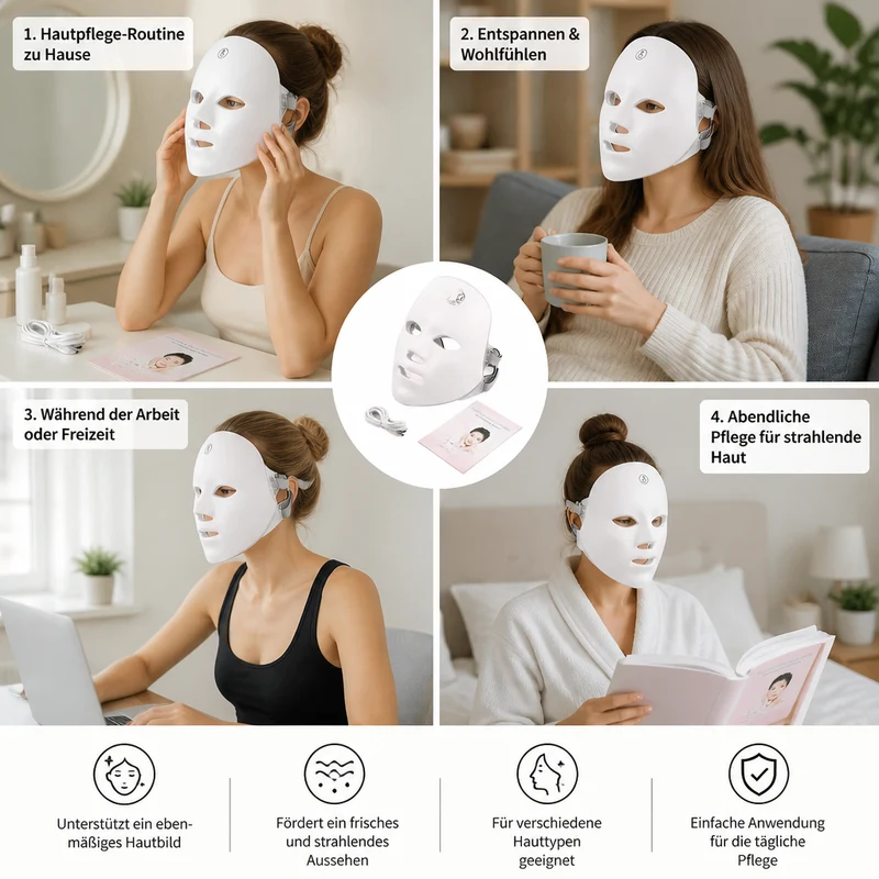 LED-Gesichtsmaske für Lichttherapie