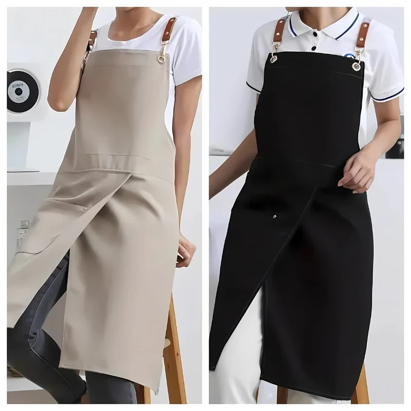 Schürze mit Schlitz – Wasserabweisendes Canvas mit Taschen und Metallschnallen