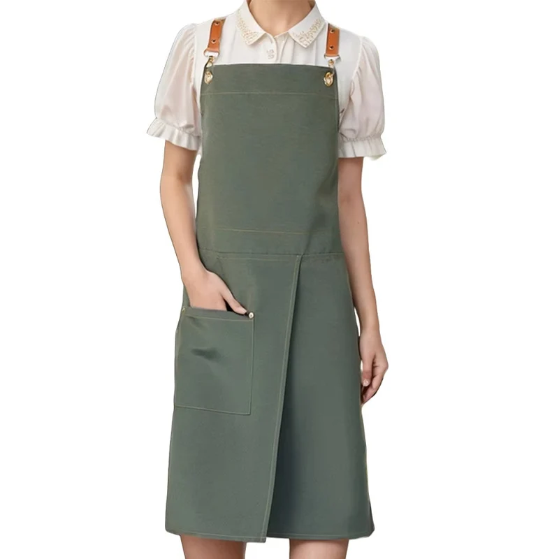 Schürze mit Schlitz – Wasserabweisendes Canvas mit Taschen und Metallschnallen