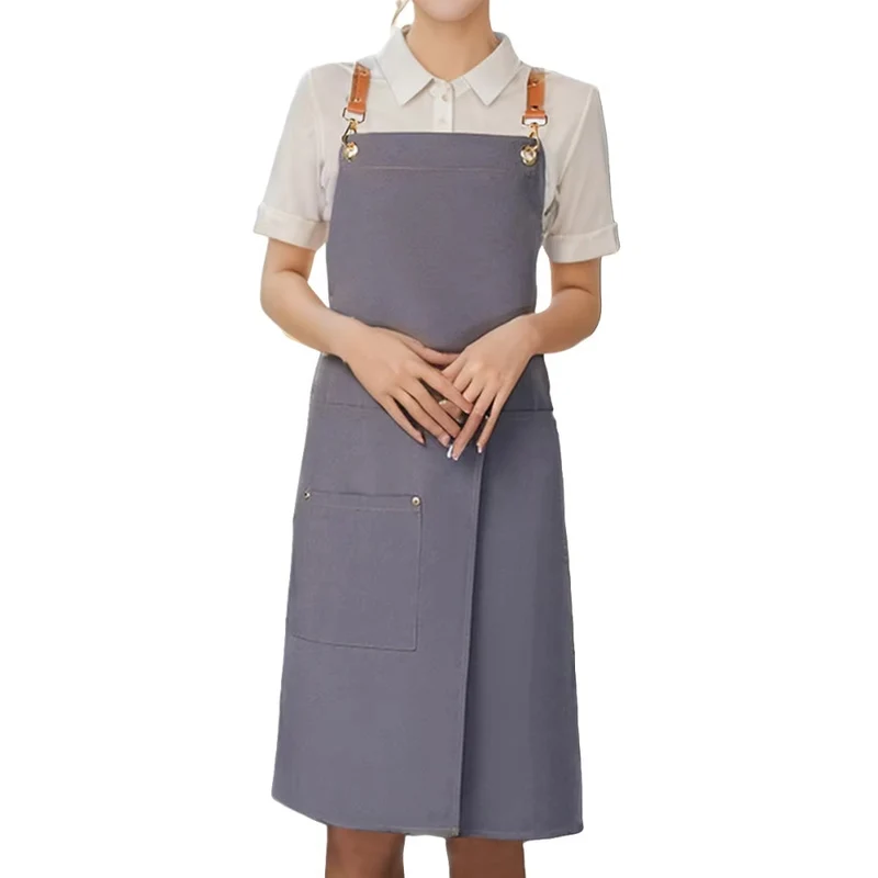 Schürze mit Schlitz – Wasserabweisendes Canvas mit Taschen und Metallschnallen