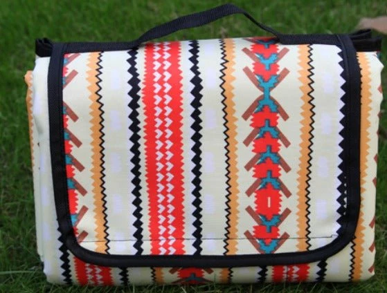 Picknickdecke wasserdicht – 150 x 200 cm aus Baumwollmix mit Musterdruck