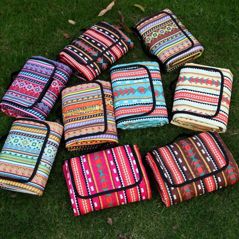 Picknickdecke wasserdicht – 150 x 200 cm aus Baumwollmix mit Musterdruck
