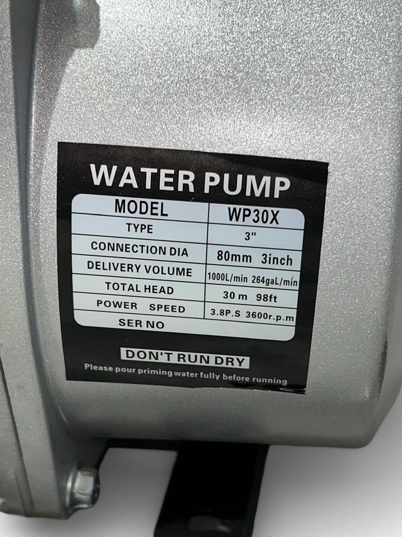 4 Takt Benzin Wasserpumpe 60.000l/h 6.5 PS 80 MM 3 Zoll