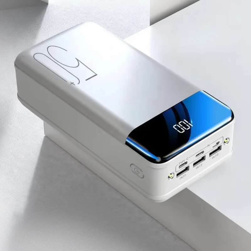 Powerbank 50000mAh – Externer Akku mit USB-C, Schnellladen & Laptop-Ausgang