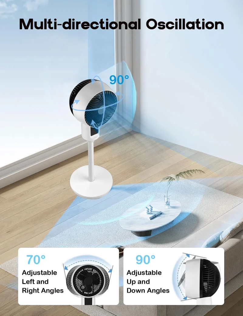 Standventilator – Leiser 3D Ventilator mit Fernbedienung und Höhenverstellung