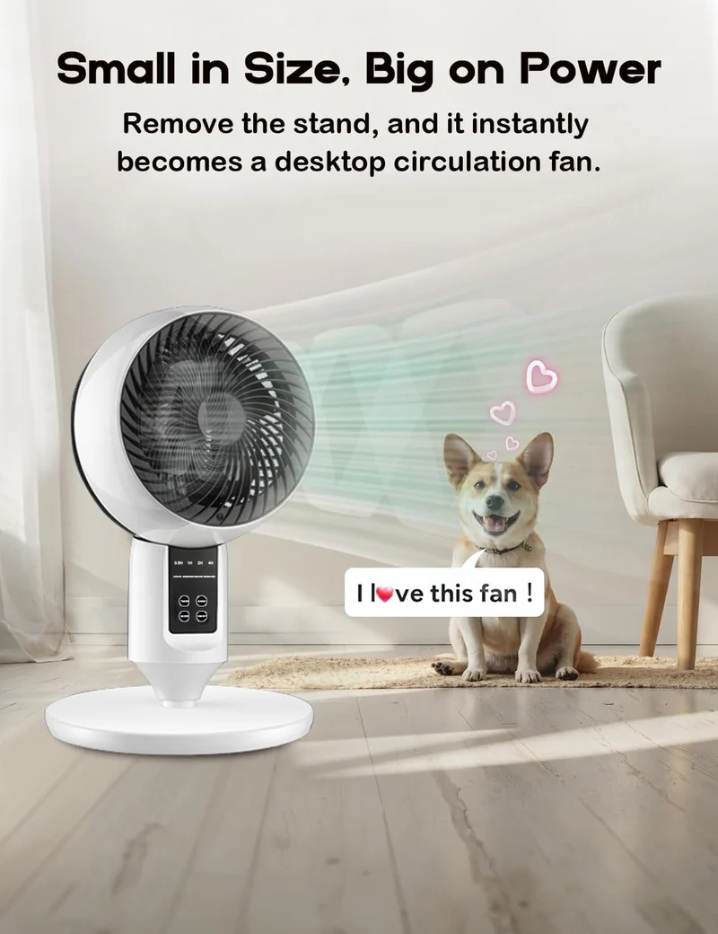 Standventilator – Leiser 3D Ventilator mit Fernbedienung und Höhenverstellung