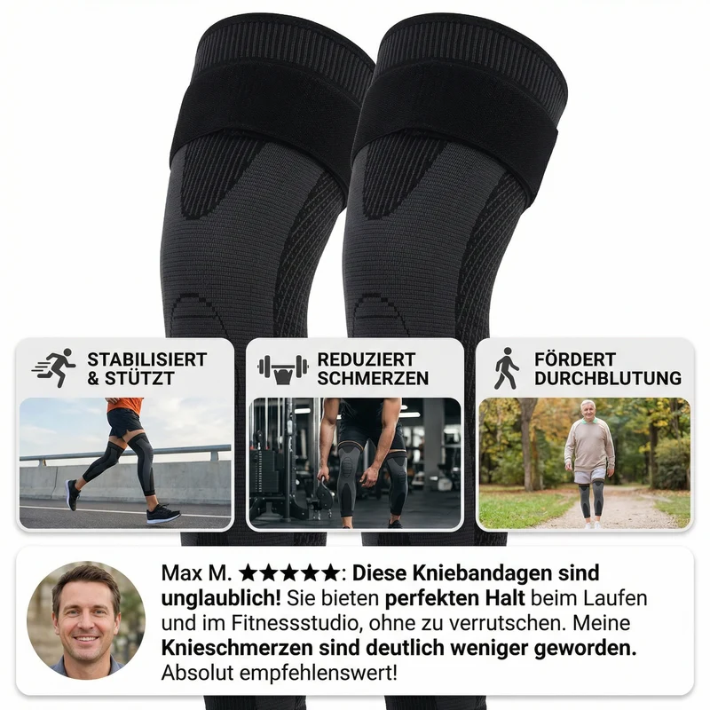 Kompressions-Kniebandage zur Gelenkunterstützung