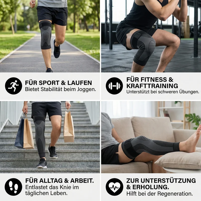 Kompressions-Kniebandage zur Gelenkunterstützung