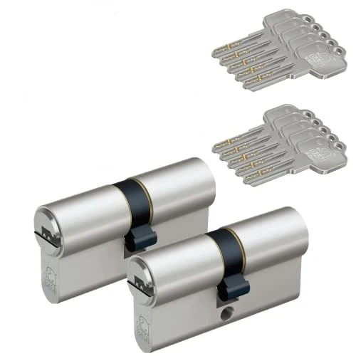 2 er SET Profilzylinder Türzylinder 60 mm