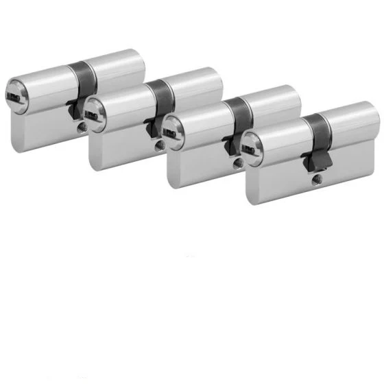 4 er SET Profilzylinder Türzylinder 90 mm