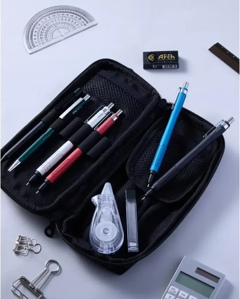 Cray-Pas Intarsio Sharp Mechanical Pencil 0.5 mm Black Metal Body