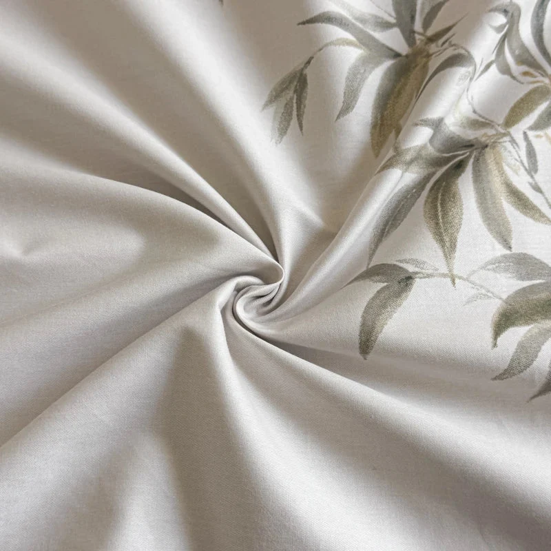 Egyptian Cotton Bettwäsche 3-teilig – Blumenmuster mit 2 Kissenbezügen