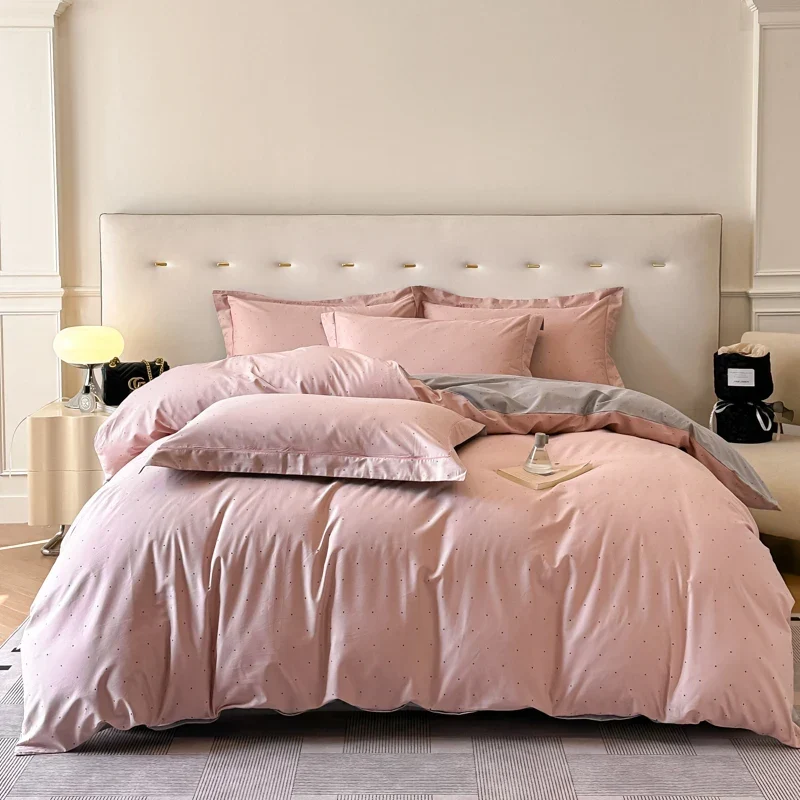 Egyptian Cotton Bettwäsche 3-teilig – Blumenmuster mit Reissverschluss