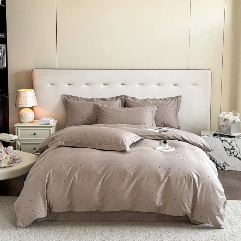 Egyptian Cotton Bettwäsche 3-teilig – Blumenmuster mit Reissverschluss