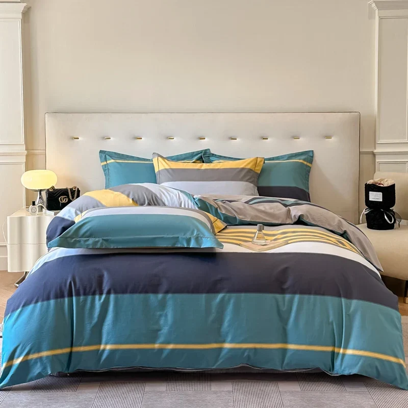 Egyptian Cotton Bettwäsche 3-teilig – Blumenmuster mit Reissverschluss
