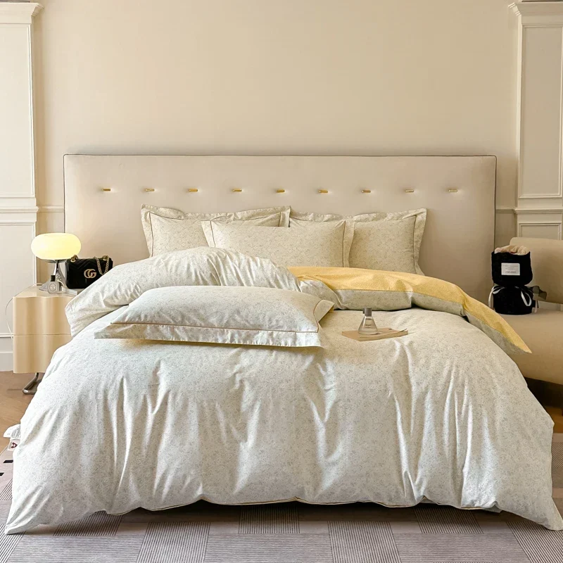 Egyptian Cotton Bettwäsche 3-teilig – Blumenmuster mit Reissverschluss