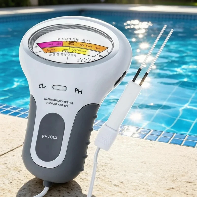 Pool Messgerät pH und Chlor – Wiederverwendbarer Wassertester mit Messsonde