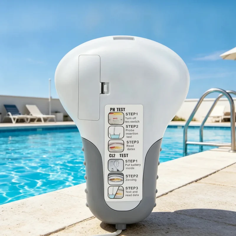 Pool Messgerät pH und Chlor – Wiederverwendbarer Wassertester mit Messsonde