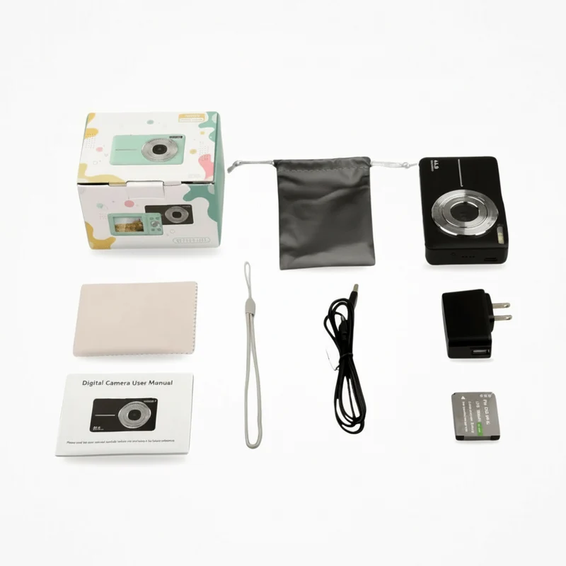 Digitalkamera – kompakte Vintage-Kamera mit 1080p-Video und Fotofunktion