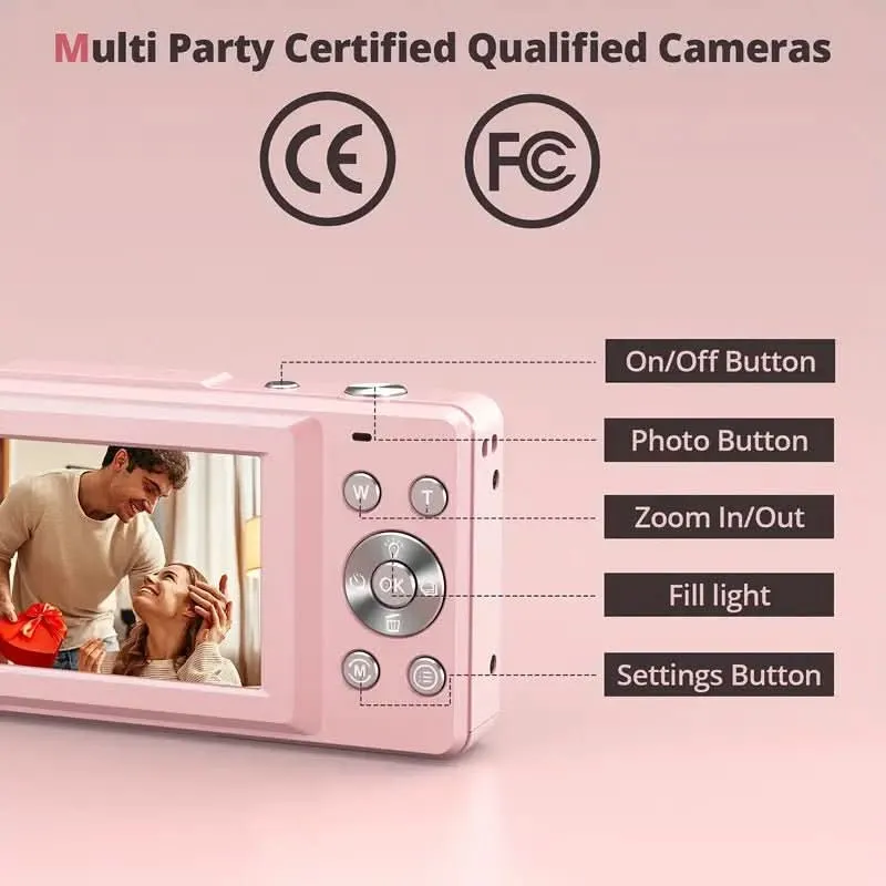 Digitalkamera – kompakte Vintage-Kamera mit 1080p-Video und Fotofunktion