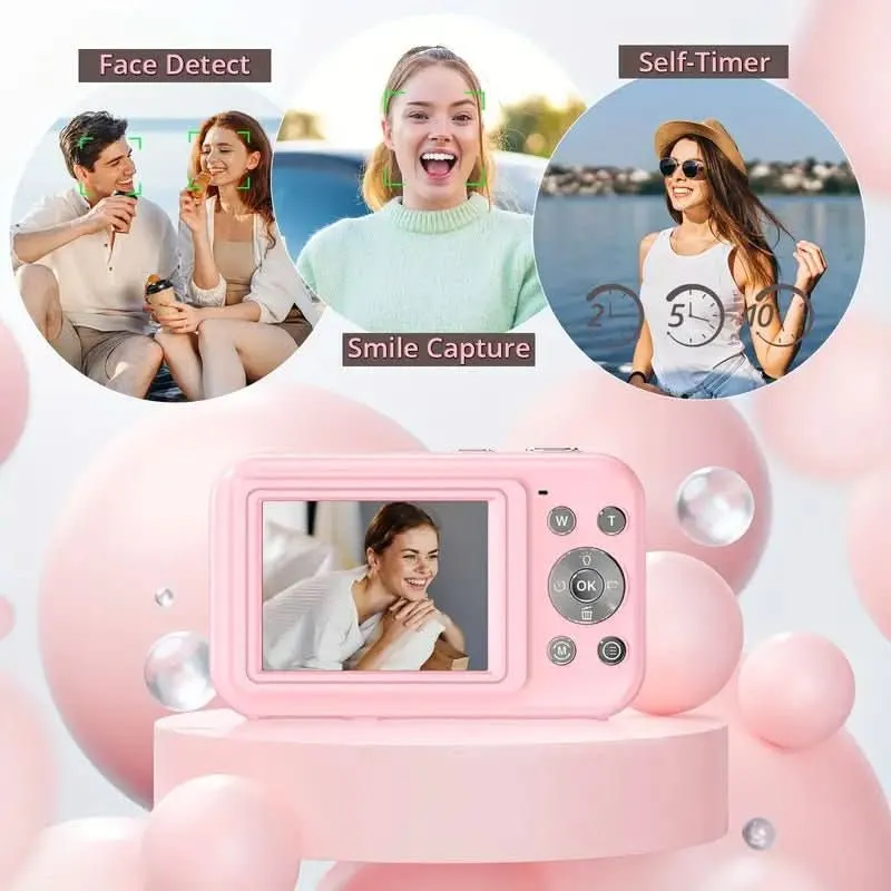 Digitalkamera – kompakte Vintage-Kamera mit 1080p-Video und Fotofunktion