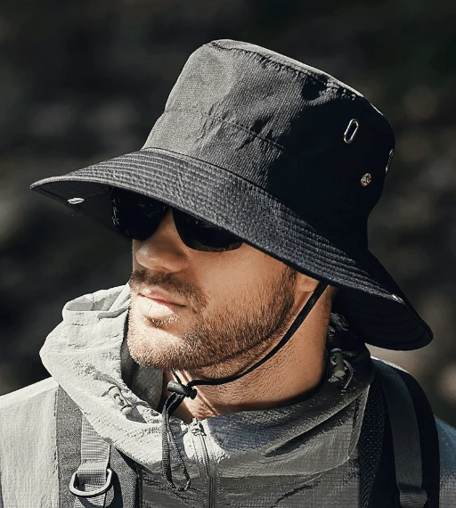 Sonnenhut Herren – atmungsaktiver Outdoor-Hut mit breiter Krempe und UV-Schutz