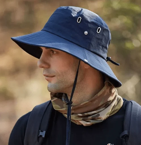 Sonnenhut Herren – atmungsaktiver Outdoor-Hut mit breiter Krempe und UV-Schutz