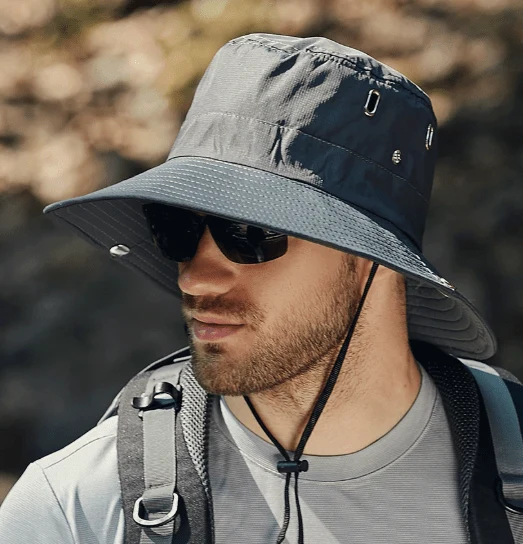 Sonnenhut Herren – atmungsaktiver Outdoor-Hut mit breiter Krempe und UV-Schutz