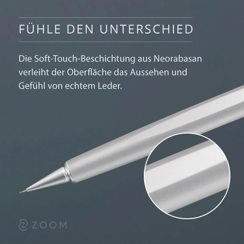 Tombow Zoom L2 0.5mm Mechanical Pencil, Matte Silver Finish