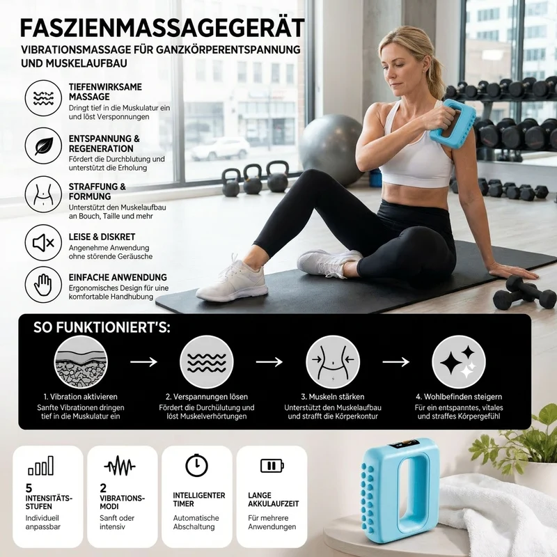 Vibrations-Faszienmassagegerät für Muskeltraining