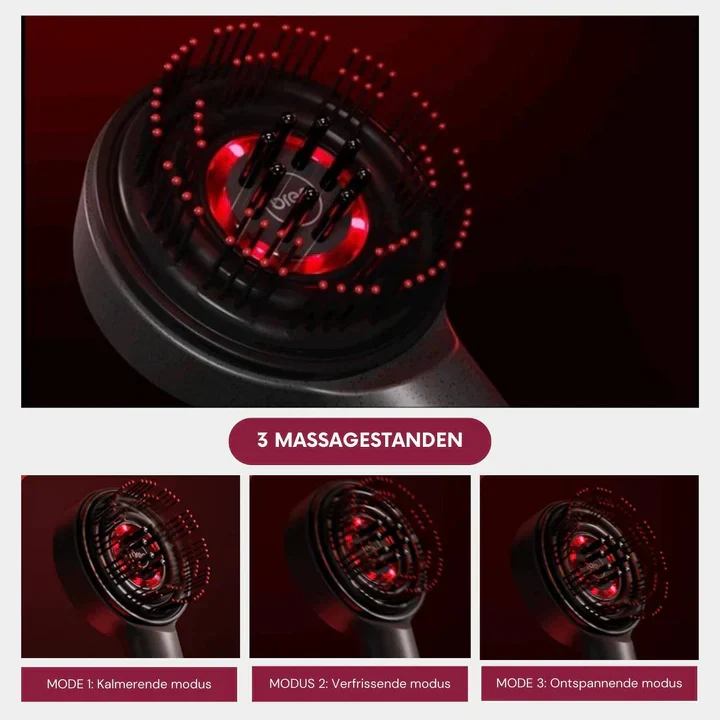 Elektrische Kopfhaut-Massagebürste mit LED-Therapie