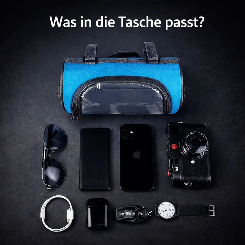 Lenkertasche – Touchscreen-Fach, Wasserabweisend & Sichere Befestigung