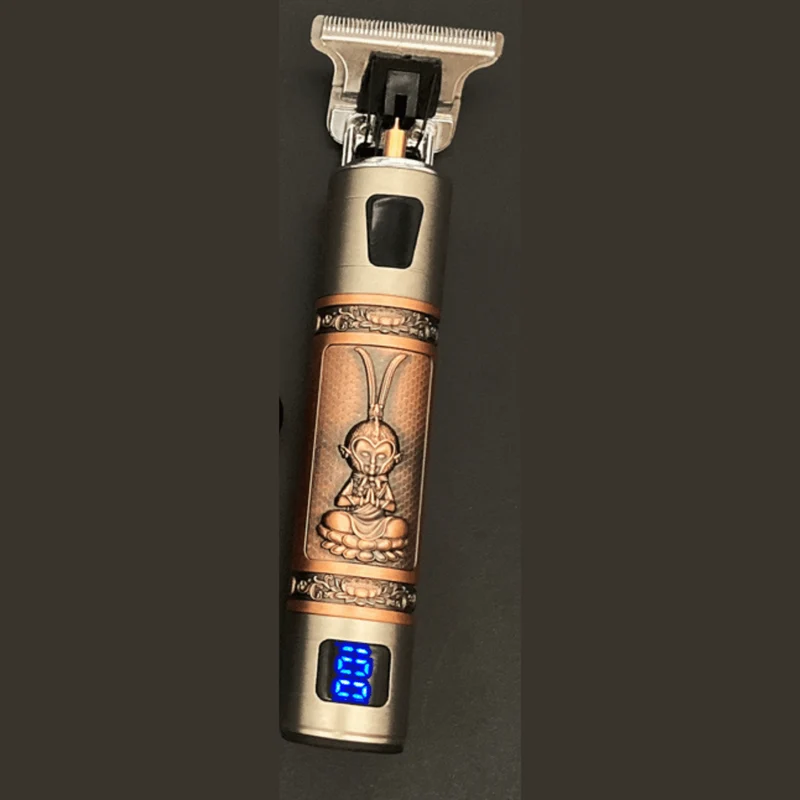 Barttrimmer Herren – Akku Haarschneider mit T-Blade, LED Display und Aufsätzen