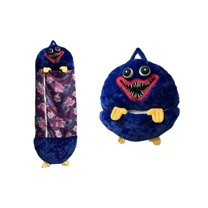 Kinderschlafsack – weicher Kuschel-Schlafsack mit Tierdesign und integriertem Kissen